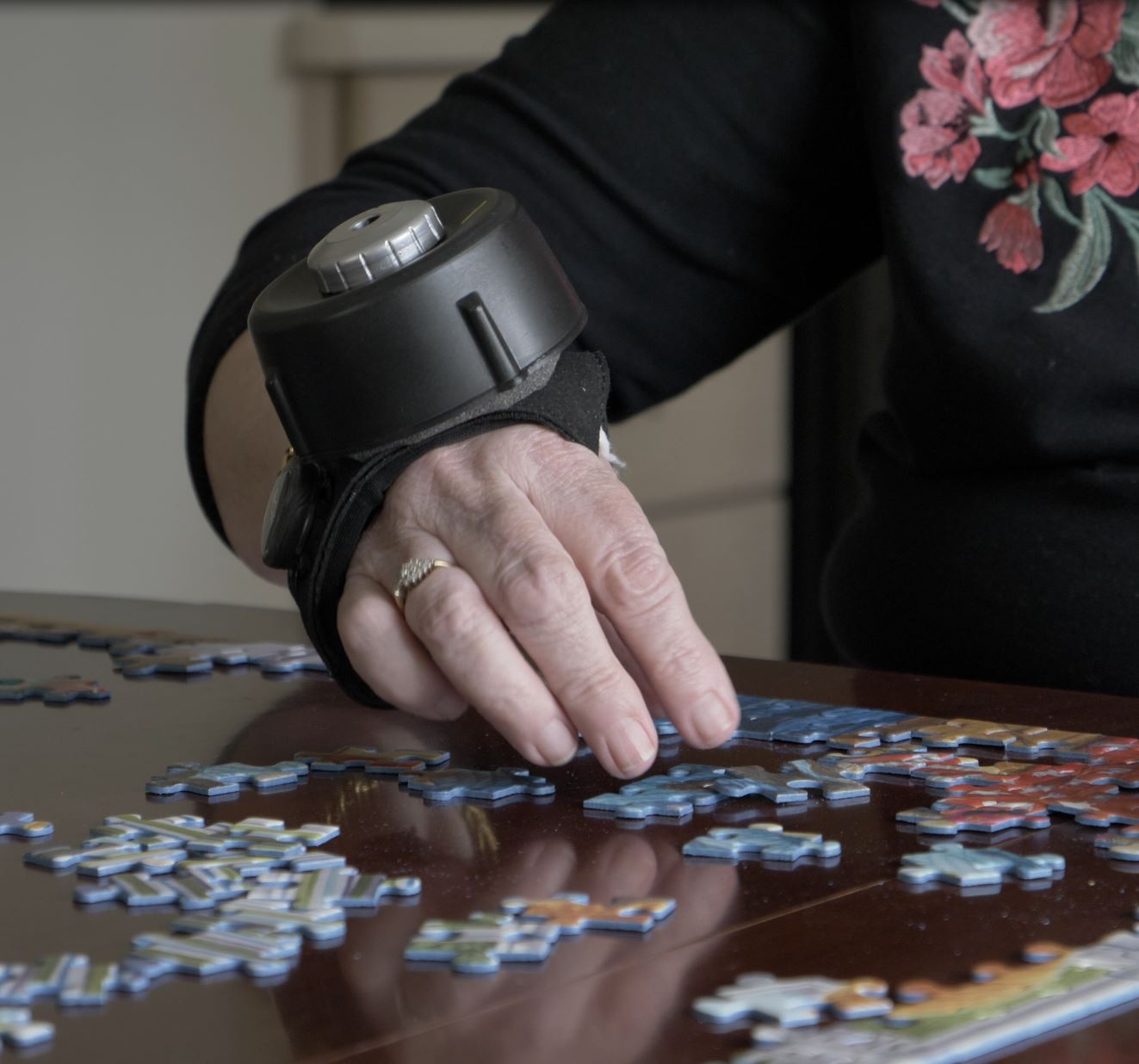 Steadi Two Glove detailing the design tailored for reducing tremors in hands.