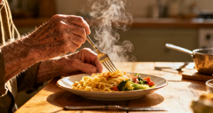 Eating with essential tremor